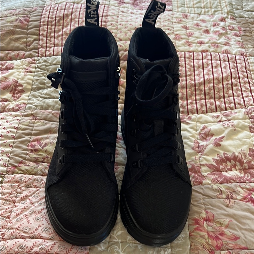 Black Dr Martens black Combat Boots Man Made Material